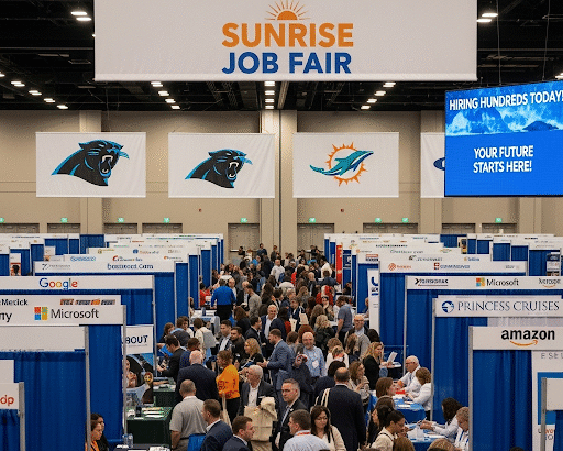Sunrise Job Fair: Panthers, Dolphins, Princess Cruises & 34+ Companies Hiring Hundreds