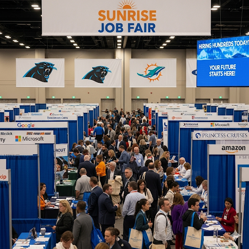 Sunrise Job Fair: Panthers, Dolphins, Princess Cruises & 34+ Companies Hiring Hundreds